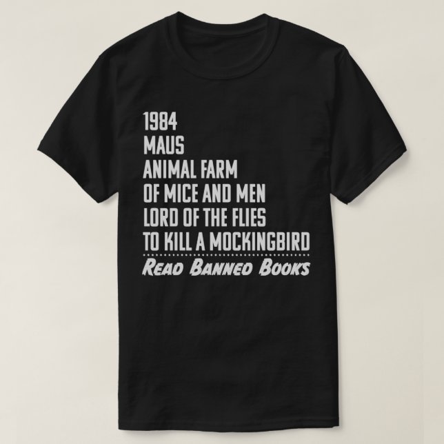 Camiseta Leer libros prohibidos (Diseño del anverso)