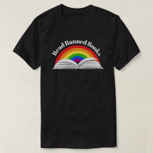 Camiseta Leer libros prohibidos Arcoiris
