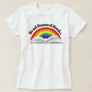 Camiseta Leer libros prohibidos Arcoiris