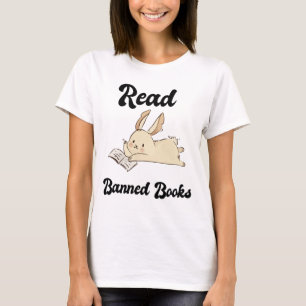 Camiseta Leer libros prohibidos Conejo Adorable
