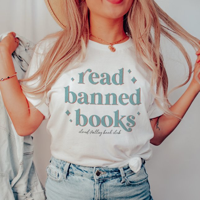 Camiseta Leer libros prohibidos Retro Letras personalizadas (Subido por el creador)