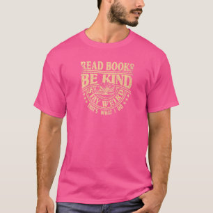 Camiseta Leer Libros Quedar Raro Ser Amable Cita Sarcástica