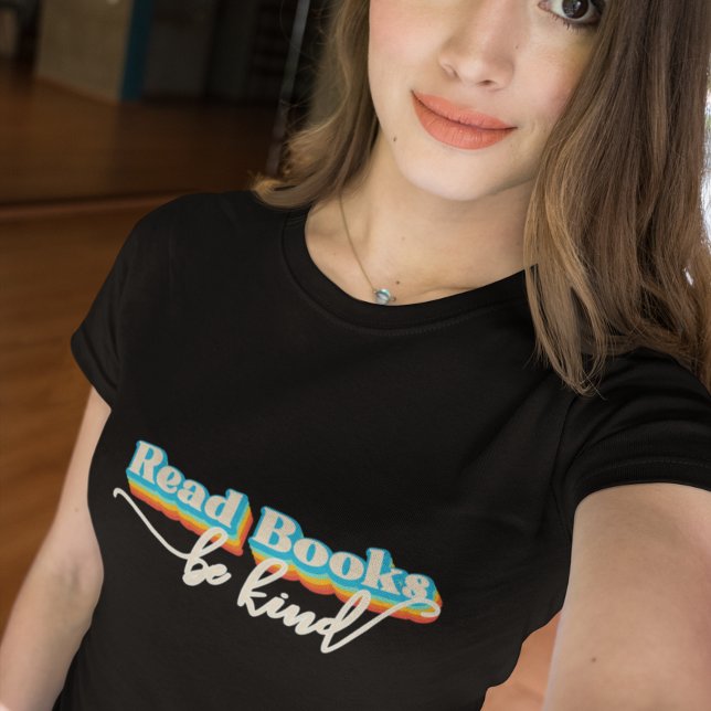 Camiseta Leer libros Sea un diseño retro (Subido por el creador)