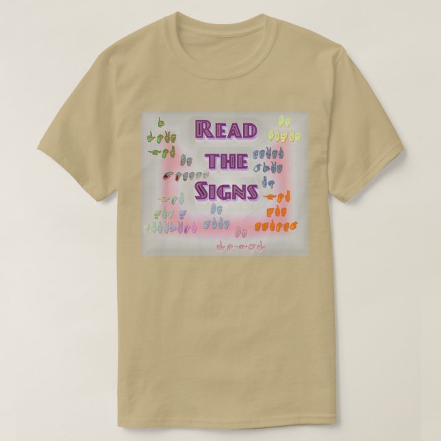 Camiseta Leer los Rótulos de vida de los Rótulos (Diseño del anverso)