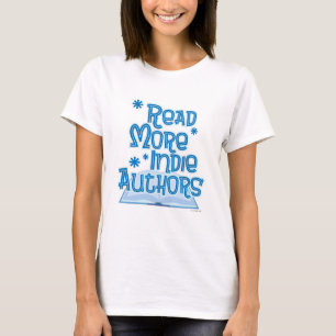 Camiseta Leer más diseños de libros para autores independie
