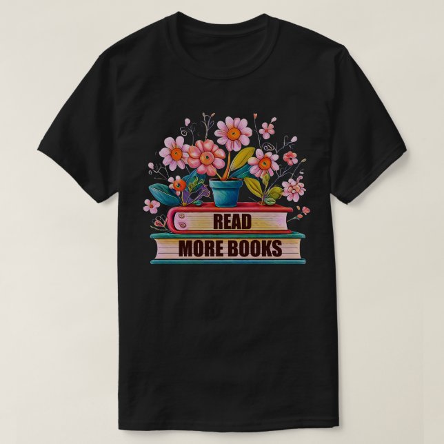 Camiseta Leer más libros (Diseño del anverso)