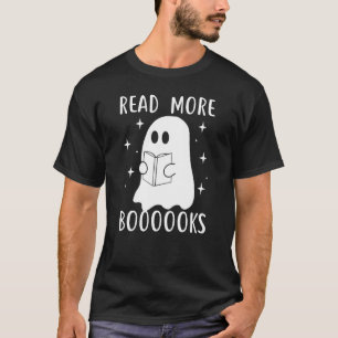 Camiseta Leer más libros Cute Boo Fantasma Leer libros