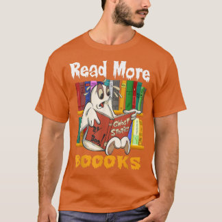 Camiseta Leer más libros Cute Ghost Leer más libros Hallowe