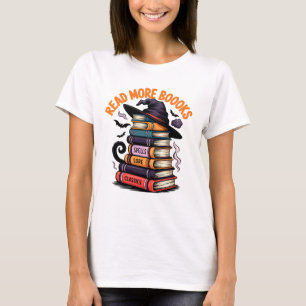 Camiseta Leer más libros Gracioso Gorra de brujas Spooky li