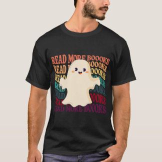 Camiseta Leer más libros halloween