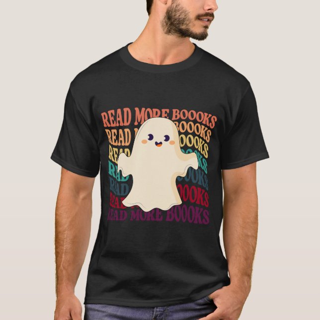 Camiseta Leer más libros halloween (Anverso)