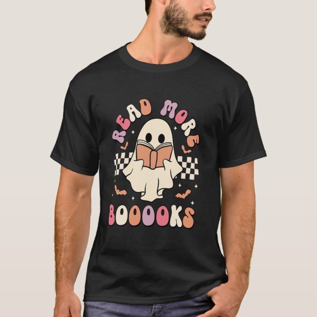 Camiseta Leer más libros libros de libros para profesores e (Anverso)