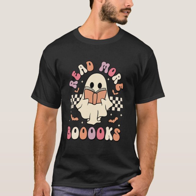 Camiseta Leer más libros libros de libros para profesores e (Anverso)