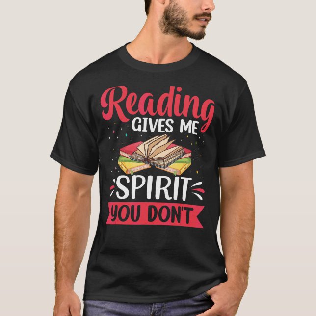 Camiseta Leer me da espíritu libro de diversión libro de le (Anverso)