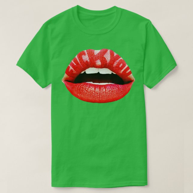 Camiseta Leer mi lápiz labial (Diseño del anverso)