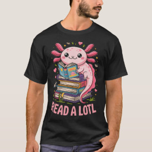Camiseta Leer muchos libros de ajolotes Axolotl
