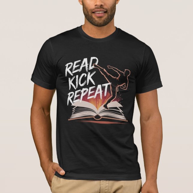 Camiseta Leer, Patear, repetir (Anverso)