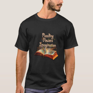 Camiseta Leer poderes imaginación, cita para leer