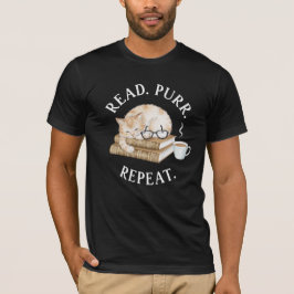 Camiseta Leer. Purr. Repite.