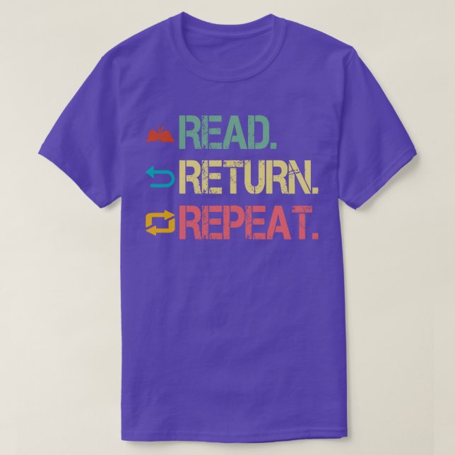 Camiseta Leer Retorno Repite Biblioteca de Aparatos Bibliot (Diseño del anverso)