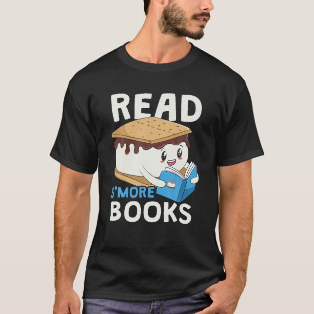 Camiseta Leer S'more Libros Camping Bookworm Boy Cute Libra (Anverso)