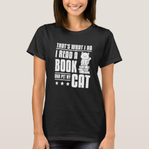 Camiseta Leer un libro acariciar un gato