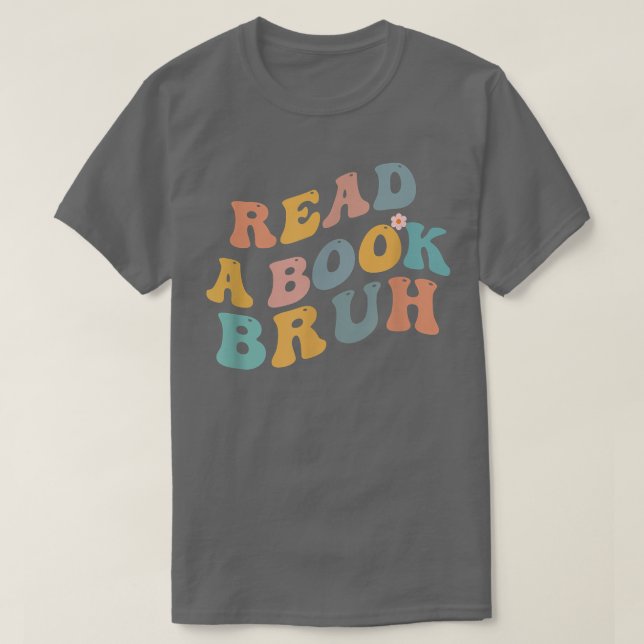 Camiseta Leer un libro de lectura divertida de 1970 (Diseño del anverso)