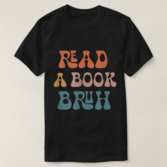 Camiseta Leer un libro de lectura divertida de 1970 (Diseño del anverso)