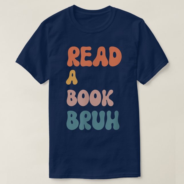 Camiseta Leer un libro de lectura divertida de 1970 (Diseño del anverso)