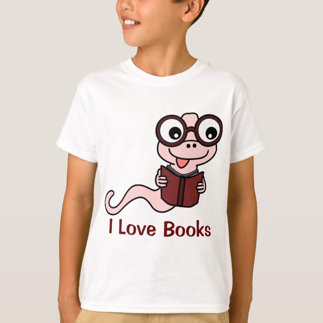 Camiseta Leer un Mes del Libro: Me encantan los libros (Anverso)