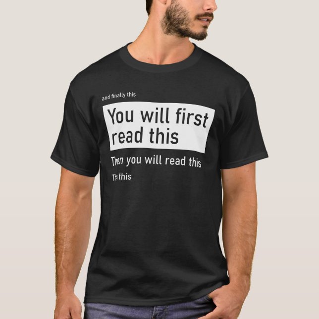 Camiseta Leerás esto primero y luego leerás... (Anverso)