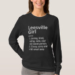 Camiseta Leesville Chica La Louisiana Funny City Home Roots<br><div class="desc">Raíces de Casa Funny de La Louisiana,  Chica de Leesville.</div>