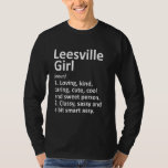 Camiseta Leesville Chica La Louisiana Funny City Home Roots<br><div class="desc">Raíces de Casa Funny de La Louisiana,  Chica de Leesville.</div>