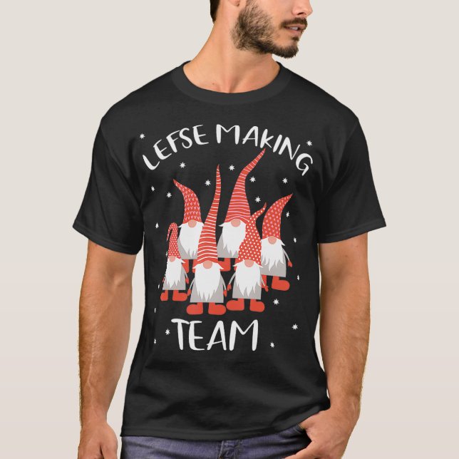 Camiseta Lefse Making Team God Jul Gnome Tomte Xmas Santa C (Anverso)