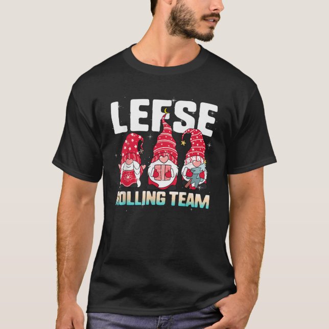 Camiseta Lefse Rolling Team Christmas Gnome Baking Tomte Xm (Anverso)