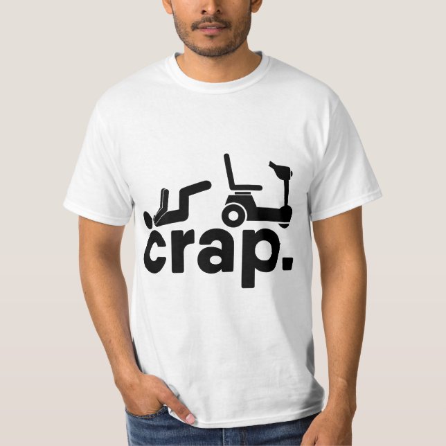 Camiseta Leg Amputee Electric Wheelchair Fall Handicap Funn (Anverso)