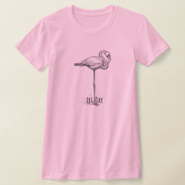 Camiseta Leg Day Elegant Flamingo Fun Fitness