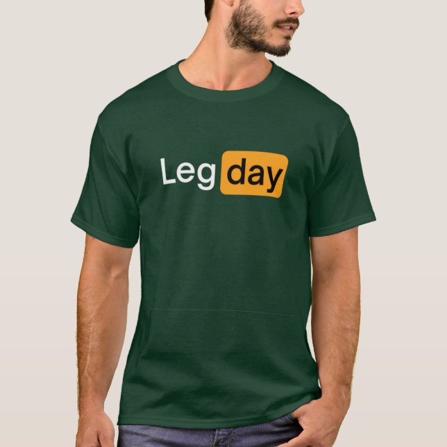 Camiseta Leg Day Fitness Workout Gym funny (Anverso)
