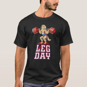 Camiseta Leg Day Golden Weight Lifing Squat Gym