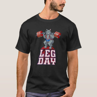 Camiseta Leg Day Rhino Peso Levantamiento Squat Gym