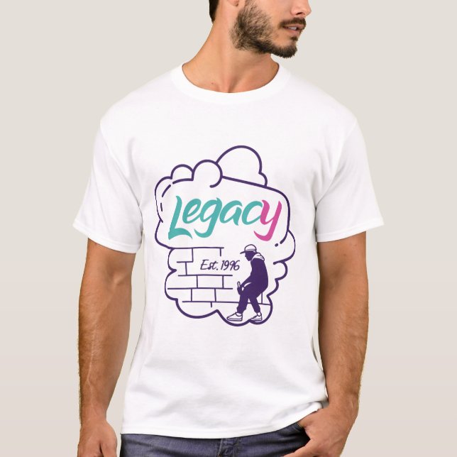 Camiseta Legacy Est 1996 Street Art Graffiti Silhouette T-S (Anverso)