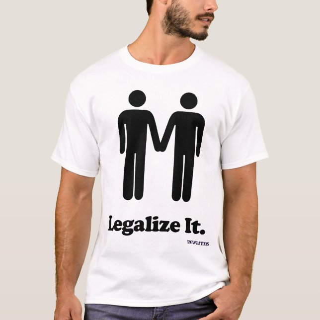 Camiseta Legalice la boda de los hombres gay (Anverso)
