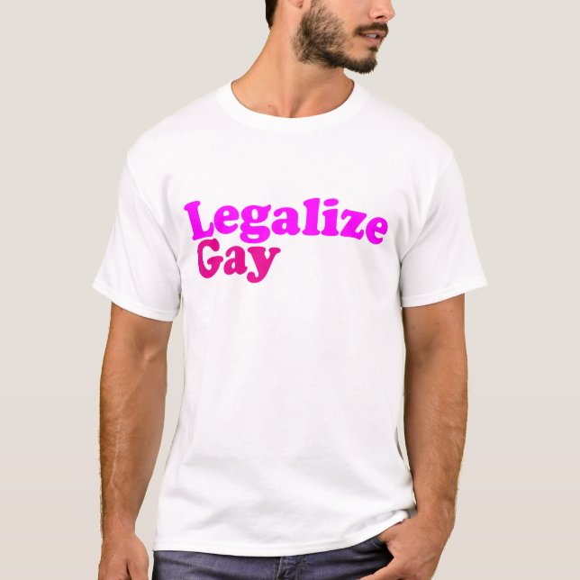 Camiseta legalice la magenta rosada gay (Anverso)