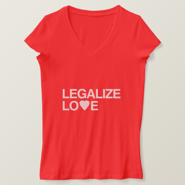 CAMISETA LEGALIZAR EL AMOR (Anverso del diseño)