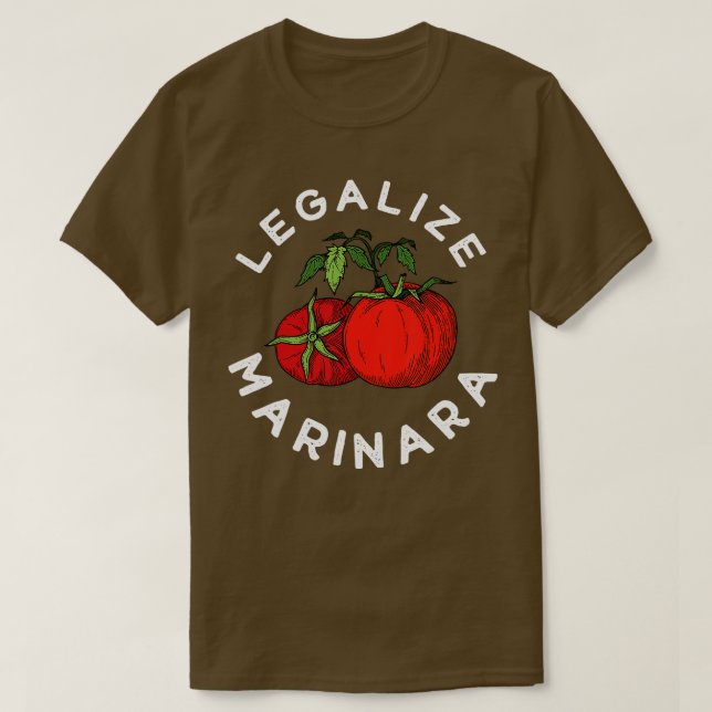 Camiseta Legalizar nuestra ropa de salsa de tomate marinara (Diseño del anverso)
