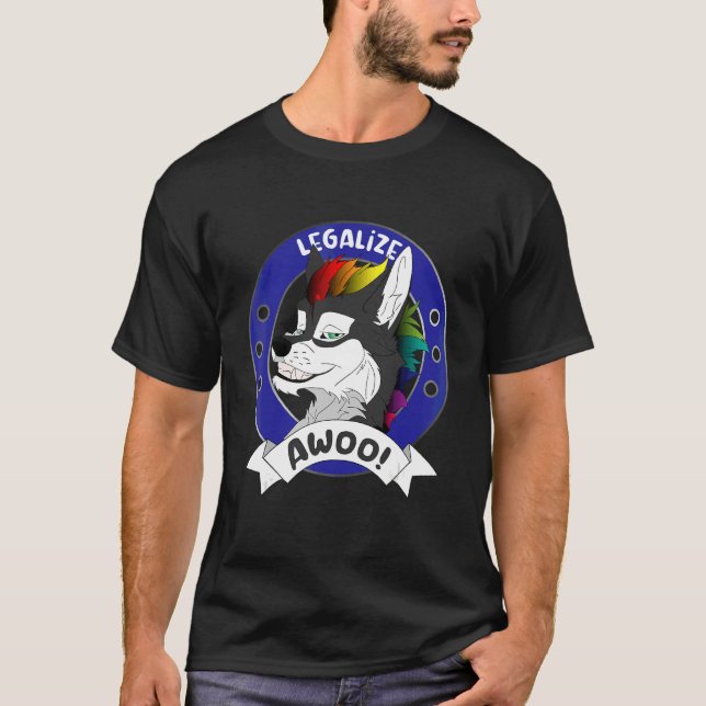 Camiseta Legalize Awoo Gay Orde Furry Fandom Fursuiting Co (Anverso)