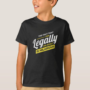 Camiseta Legalmente soy un Adulto 18 cumpleaños