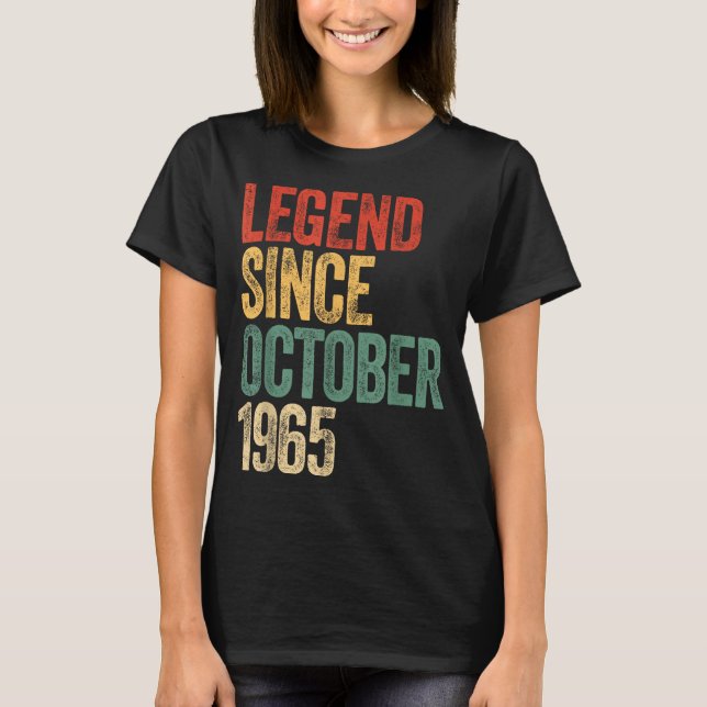 Camiseta Legend 1965 60th Birthday For Men Women 60 Years O (Anverso)