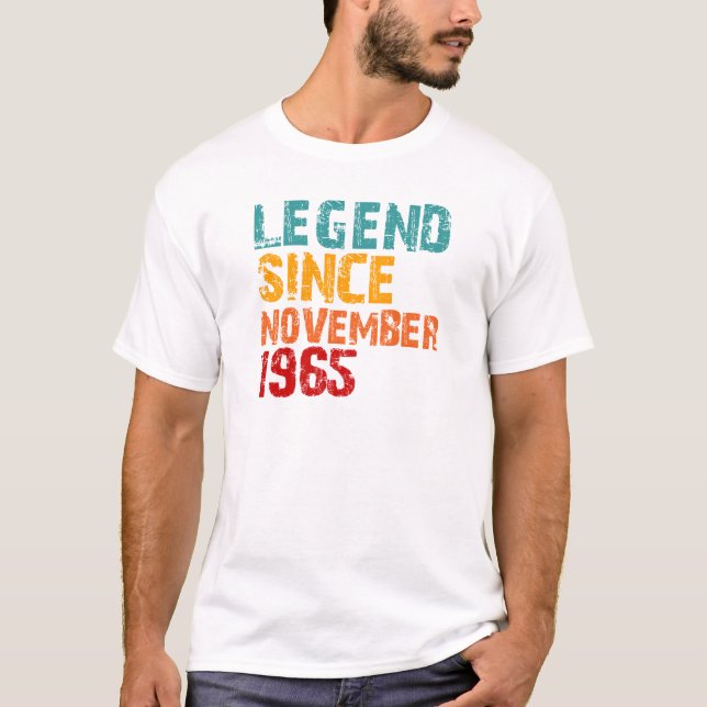 Camiseta Legend 1965 60th Birthday Gifts for Men Women 60 Y (Anverso)