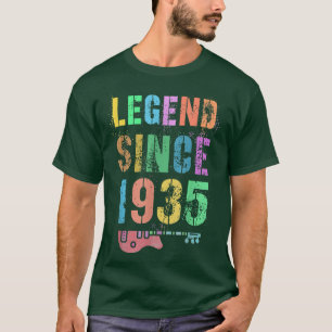 Camiseta LEGEND desde 1935 Impresionante Rockstar 87 cumple